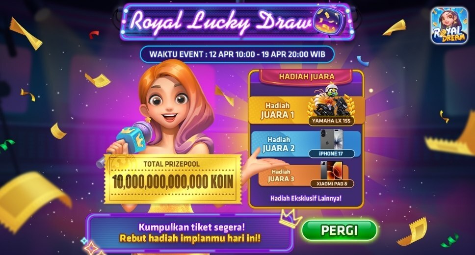 Royal Dream Lucky Draw April 2026: Event Hadiah Koin Spesial (Virtual) Resmi Dimulai