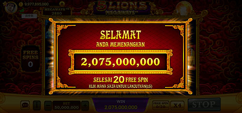 5 Lions Megaways — tangkapan layar 2