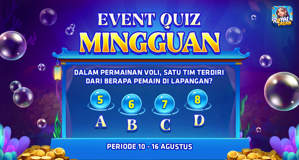 Kuis Mingguan Royal Dream 10–16 Agustus 2026: Trivia Jumlah Pemain Voli